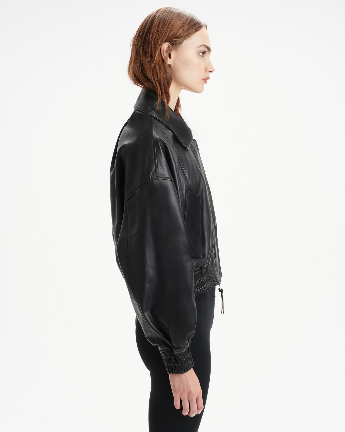 Elle Leather Bomber