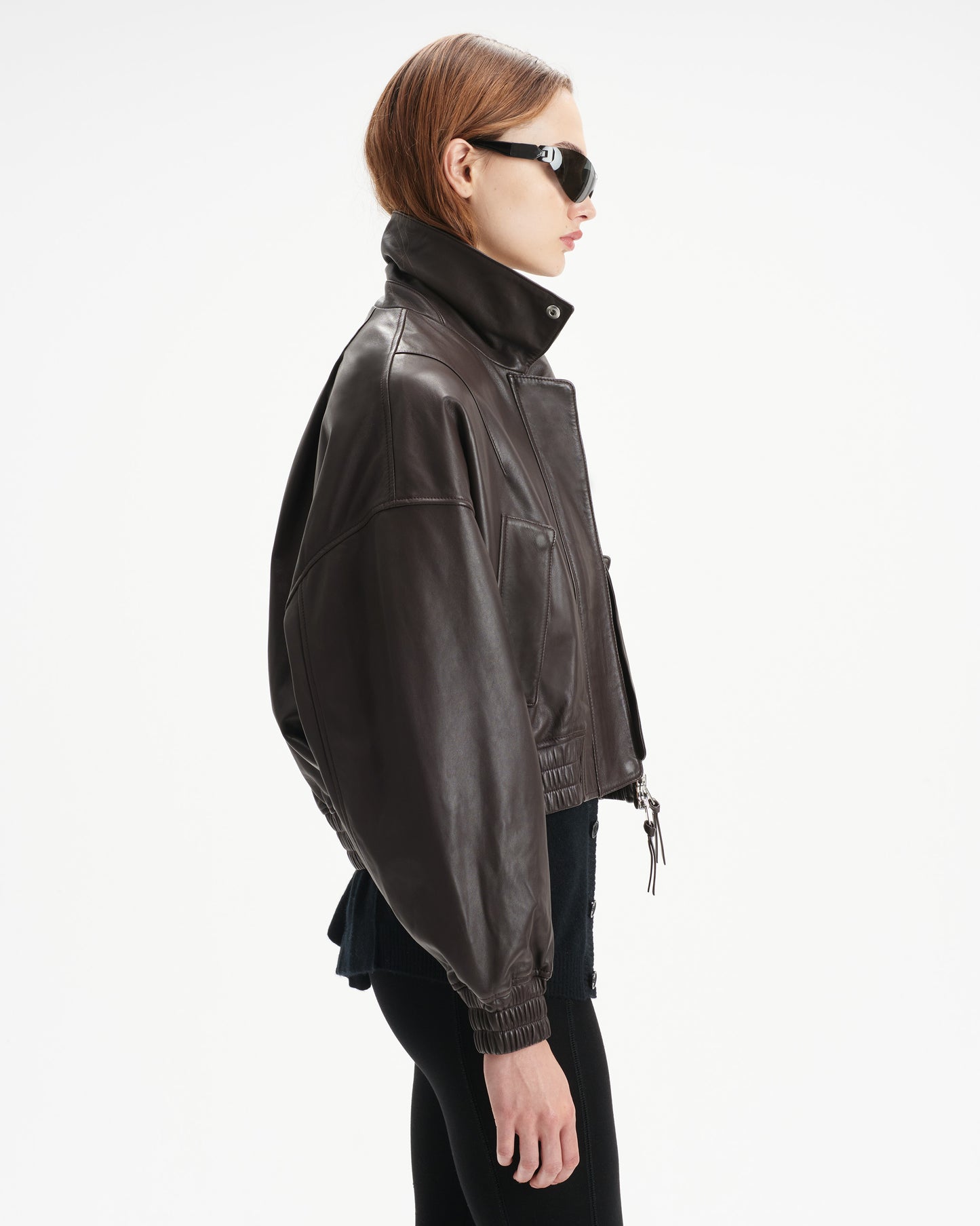 Elle Leather Bomber