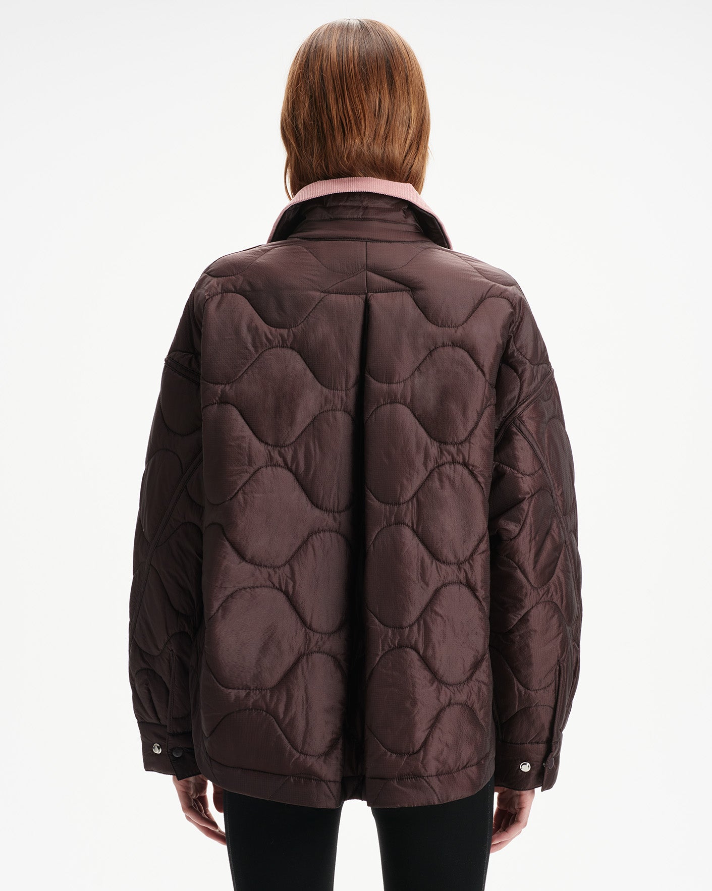 Burgundy quilted jacket online